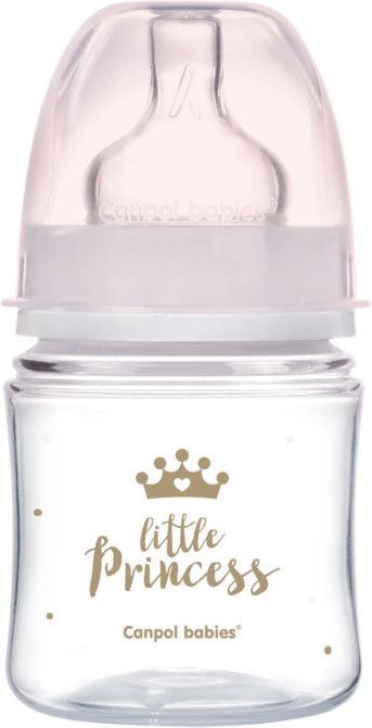 Lahev se širokým hrdlem 120 ml Canpol Royal Baby Pink 2020 - obrázek 1