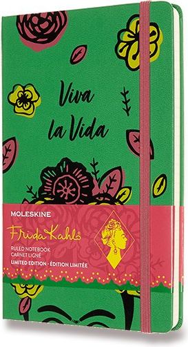 Moleskine Zápisník Frida Khalo - tvrdé desky L, linkovaný, zelený A5 - obrázek 1