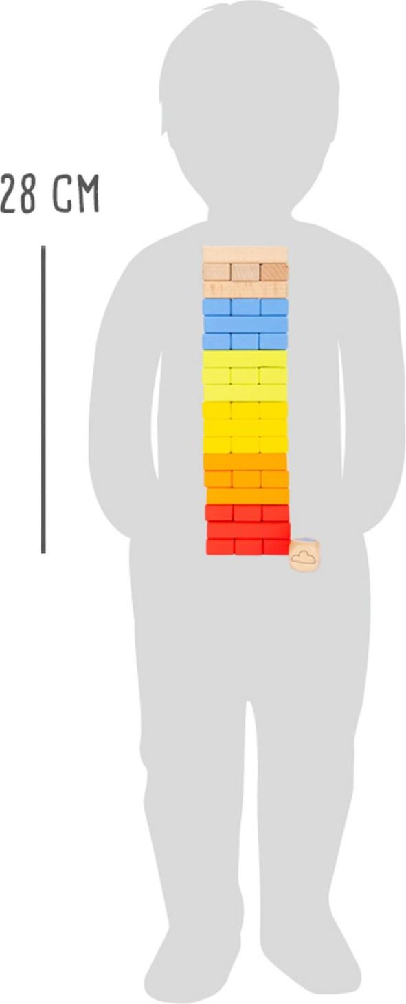 Small foot by Legler Small Foot Dřevěná Jenga duhová - obrázek 5