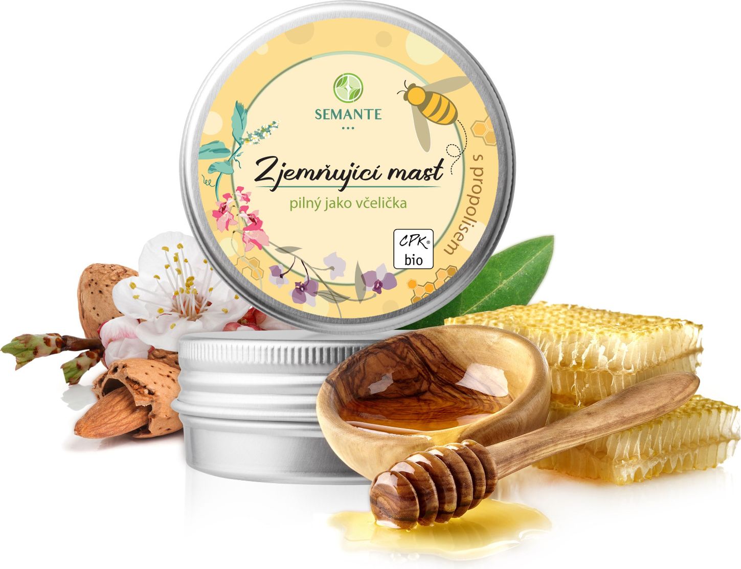 Semante by Naturalis Bio Zjemňující mast s propolisem "Pilný jako včelička" 50 ml - obrázek 3