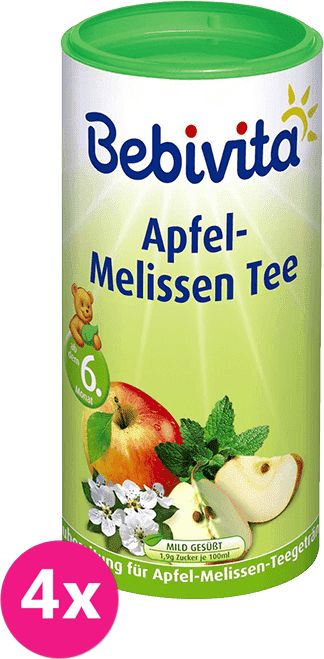 4x BEBIVITA Jablečno-meduňkový čaj (200 g) - instantní - obrázek 1
