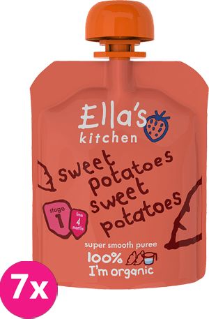 ELLA'S Kitchen Zeleninové pyré sladké brambory 7 x 70g - obrázek 1