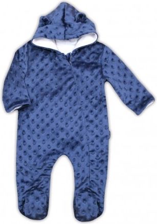 Zimní kojenecký overal z Minky Nicol Bubbles modrý, Modrá, 56 (0-3m) - obrázek 1