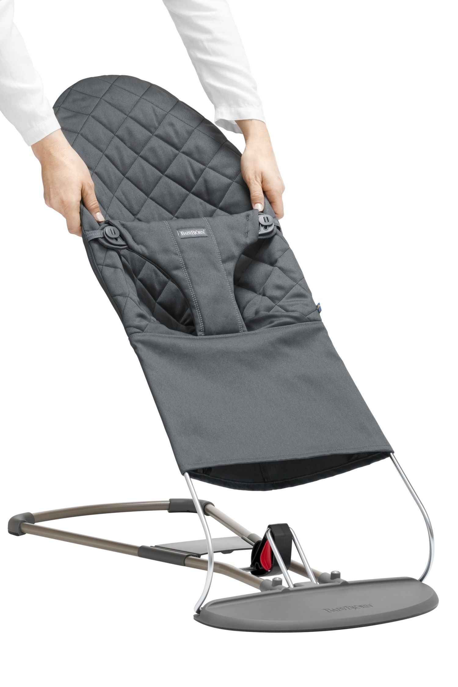 BABYBJÖRN Potah na Lehátko Bliss Anthracite cotton - obrázek 1