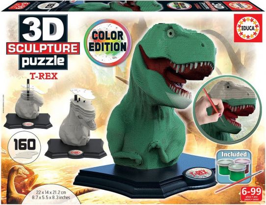 EDUCA 3D Puzzle T-Rex 160 dílků s barvami - obrázek 1