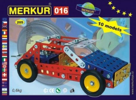Stavebnice MERKUR 016 Buggy 10 modelů 205ks v krabici 26x18x5cm - obrázek 1