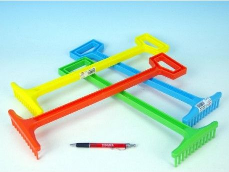 Hrábě plast 43,5cm asst 4 barvy nářadí - obrázek 1