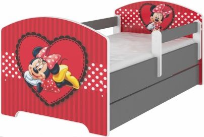 Dětská postel Disney s šuplíkem - Minnie Srdíčko, Rozměry 140x70 - obrázek 1