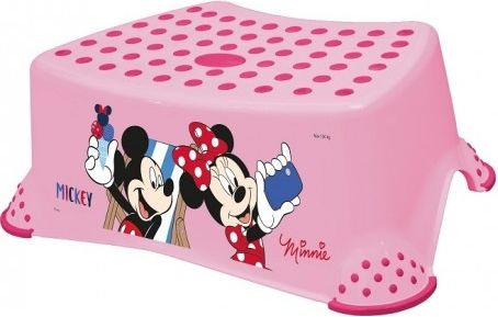 Stolička, schůdek s protiskluzovou funkcí - Minnie - růžová