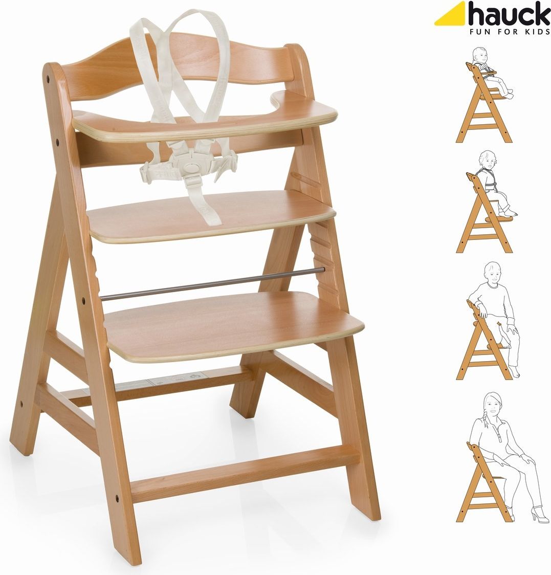 Rostoucí židle Hauck Alpha+ 2017 - natur - obrázek 1