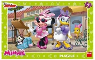 Puzzle deskové Minnie na Montmartru 15 dílků 29x19cm - obrázek 1