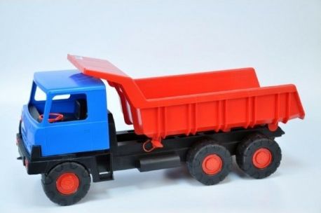 Auto Tatra 815 korba červená kabina modrá plast 75cm - obrázek 1