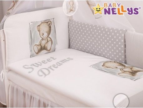 Mantinel 420cm s povlečením Sweet Dreams by Teddy - šedý - obrázek 1
