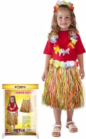 Sukně Hawaii dětská, barevná, 45 cm - obrázek 1