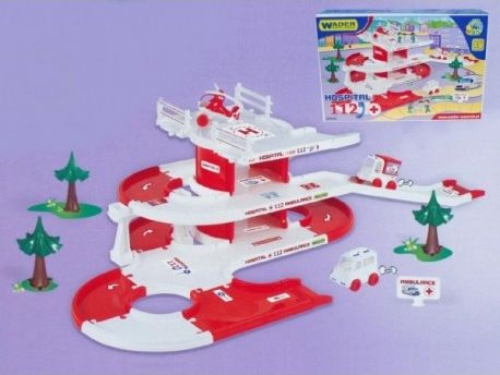 Kid Cars 3D Nemocnice plast 4,8m v krabici 12m+ Wader - obrázek 1