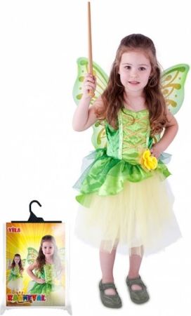 Karnevalový kostým víla Zelenka s křídly, vel. S - obrázek 1