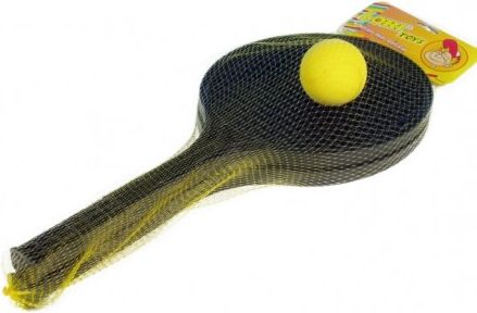 Soft tenis černý + 1 míček - obrázek 1