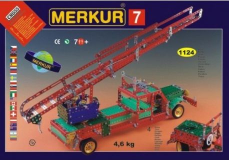 Stavebnice MERKUR 7 100 modelů 1124ks 4 vrstvy v krabici 54x36x6cm - obrázek 1