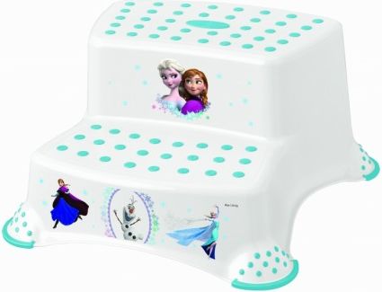 Stolička - schůdky s protiskluzovou funkcí - Frozen - bílá