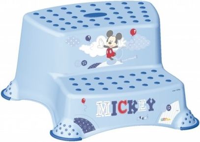 Stolička - schůdky s protiskluzovou funkcí - Mickey Mouse - modrá - obrázek 1