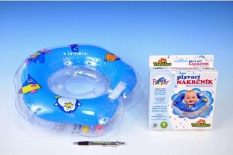 Plavací nákrčník Flipper/Kruh modrý v krabici 17x20cm 0+ - obrázek 1