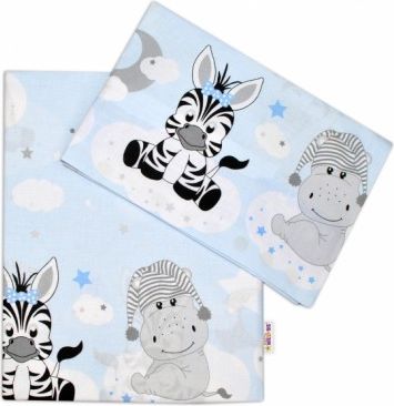 2-dílné bavlněné povlečení Safari Baby - sv. modré, Velikost povlečení 135x100 - obrázek 1
