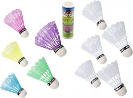 Míčky/Košíčky na badminton plast 5ks v tubě, 2 barvy 6x19x6cm - obrázek 1