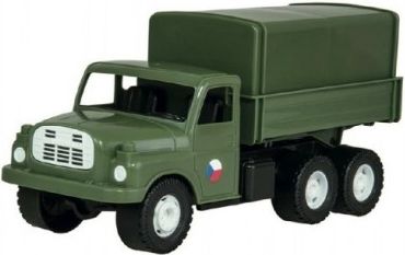 Auto nákladní Tatra 148 khaki vojenská plast 30cm v krabici 35x18x13cm - obrázek 1