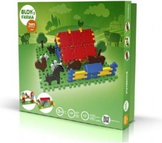 Stavebnice Blok 3 Farma plast 197ks v krabici 35x33x8cm - obrázek 1