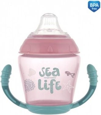 Nevylévací hrníček Sea Life - růžový - obrázek 1