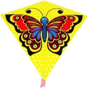 Drak létající motýl plast 68x73cm v sáčku - obrázek 1