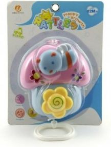 Hrací strojek natahovací domeček plast 12cm asst 2 barvy na kartě - obrázek 1