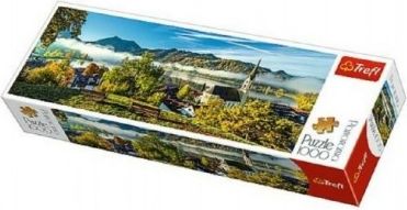 Puzzle jezero Schliersee panoramic 1000 dílků 97x34cm v krabici 40x13x7cm