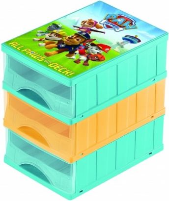 Boxy na hračky - sada 3 šuplíků Paw Patrol - obrázek 1