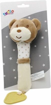 Plyšová hračka Tulilo s pískátkem Medvídek, 17 cm - sv. hnědý - obrázek 1