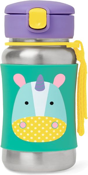 SKIP HOP Zoo Láhev na vodu (350 ml) - nerez, jednorožec - obrázek 1