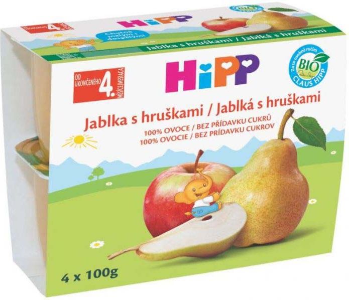 6x HiPP BIO jablkový s hruškami (4x100 g) - ovocný příkrm - obrázek 2