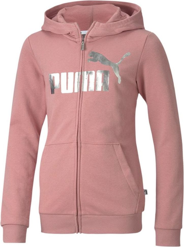 Puma dívčí mikina Ess+ Hooded Sweat Jacket G 104 růžová - obrázek 1