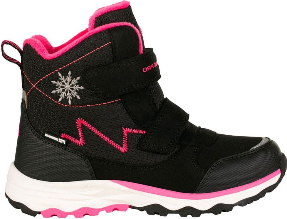 ALPINE PRO dívčí zimní obuv MOKOSHO KBTS261990 28 černá/růžová - obrázek 1