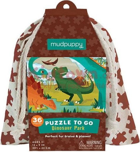 Mudpuppy Puzzle na cesty - Dinosauří park / Puzzle To Go - Dinosaur Park (36 dílků) - obrázek 1
