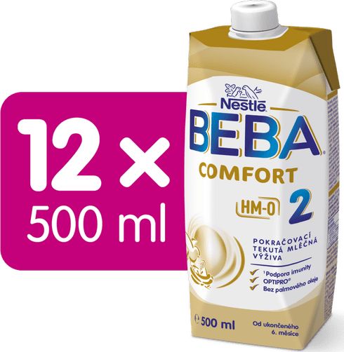 BEBA COMFORT 2 HM-O, pokračovací tekutá mléčná výživa, 12x 500 ml - obrázek 1