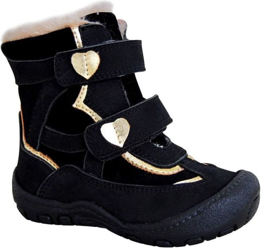 Protetika dívčí zimní obuv SABINA BLACK 72021 20, černá - obrázek 1