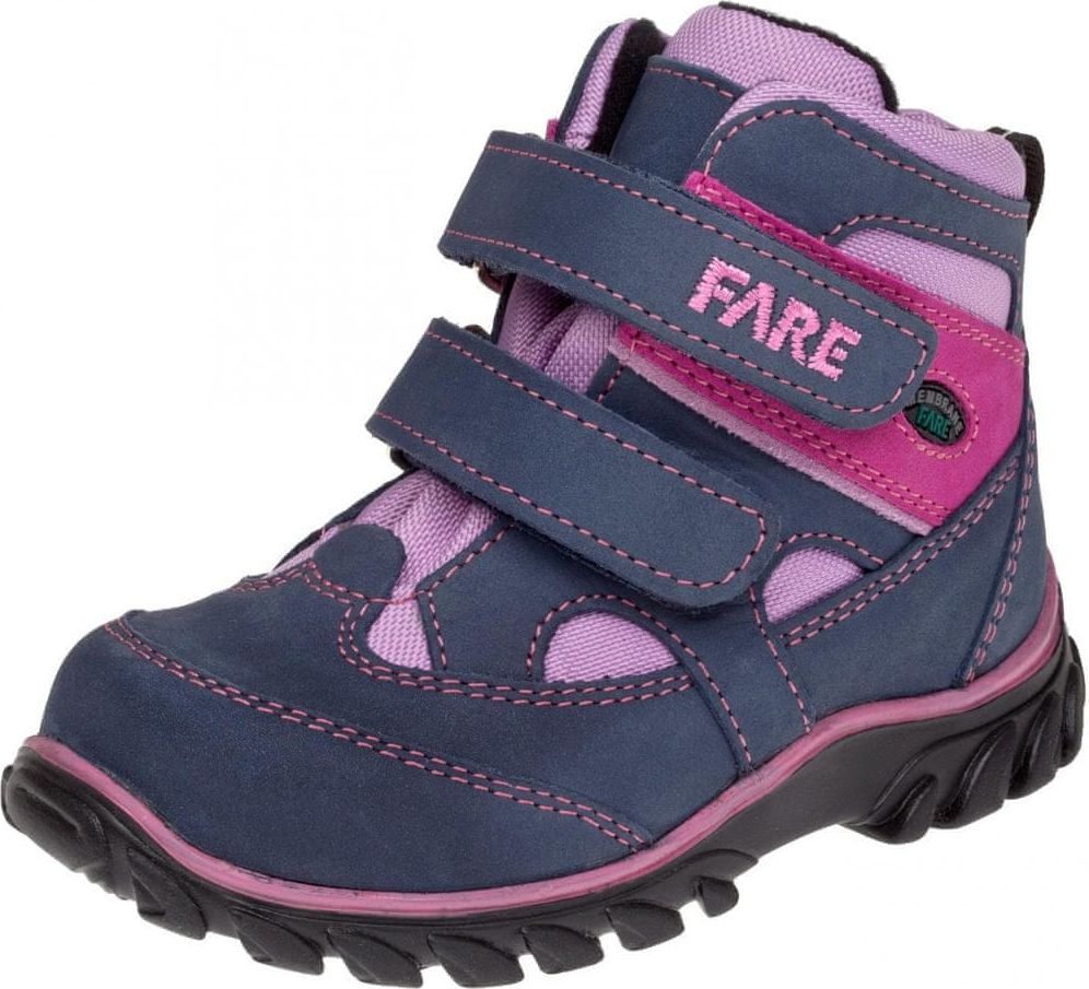 Fare dívčí celoroční treková obuv 826253 24, modrá/růžová - obrázek 1