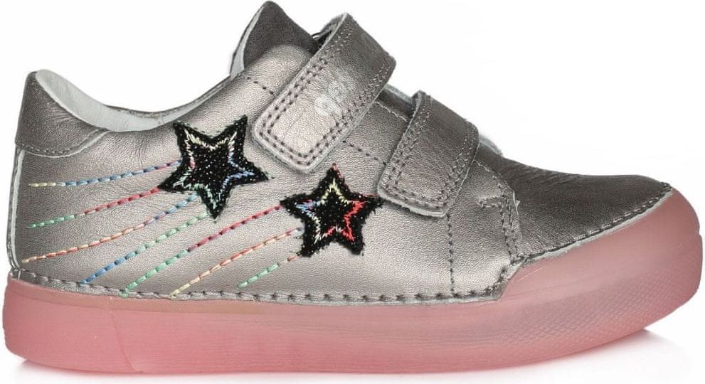 D-D-step dívčí fluorescenční obuv 068-324 25 šedá - obrázek 1