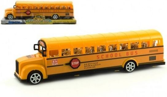 Teddies Autobus školní plast 30cm na setrvačník - obrázek 1