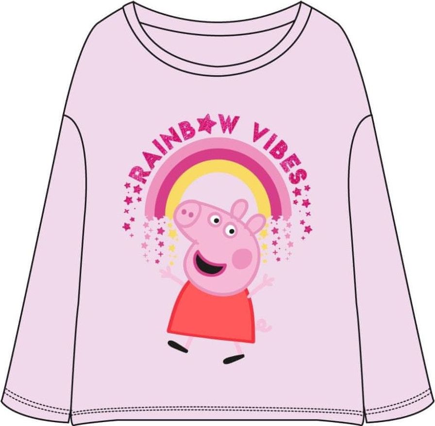 Disney dívčí tričko Peppa Pig růžová 92 - obrázek 1
