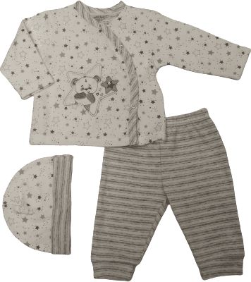 Just Too Cute Komplet kojenecký hvězdičky+proužky bílá 56 - obrázek 1