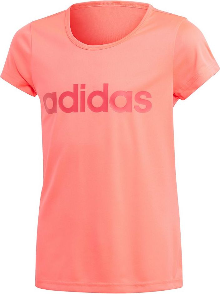 Adidas dívčí tričko YG C Tee 110 lososová - obrázek 1