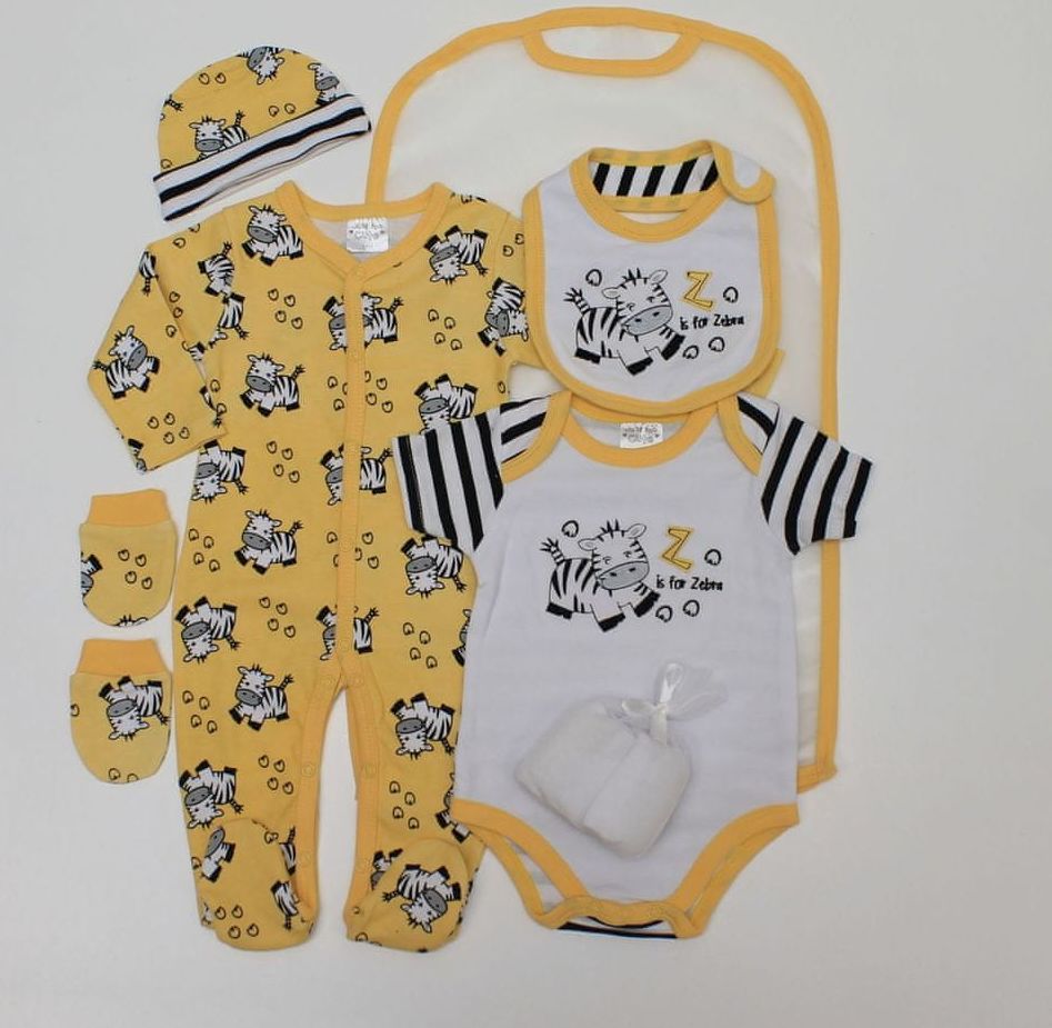 Just Too Cute Dárkový set žlutý – zebra žlutá 62 - obrázek 1