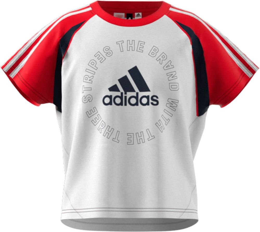 Adidas dívčí tričko G Bold Tee 116 bílá - obrázek 1